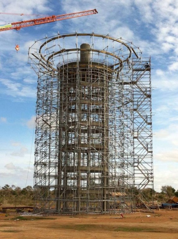 Description : Etude d'un coffrage en structure tubulaire pour un château d'eau à MAROUA - CAMEROUN.